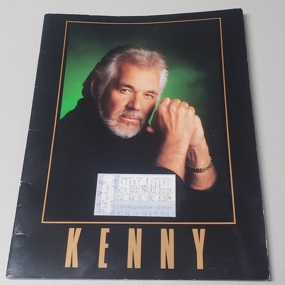 Kenny Rogers Souvenir Tour Program and Ticket Stub